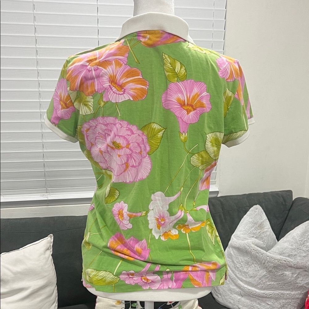 Bogner Green Floral Button Down Shirt - Picture 5 of 13